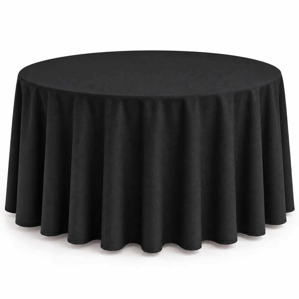 Black Table Linen (132'' Round)